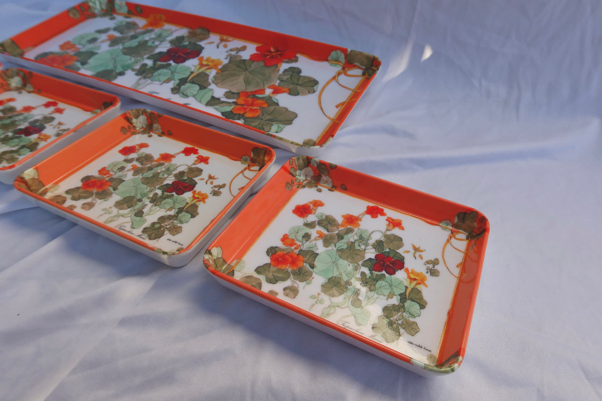 Italian Melamine Tray and Plate Set