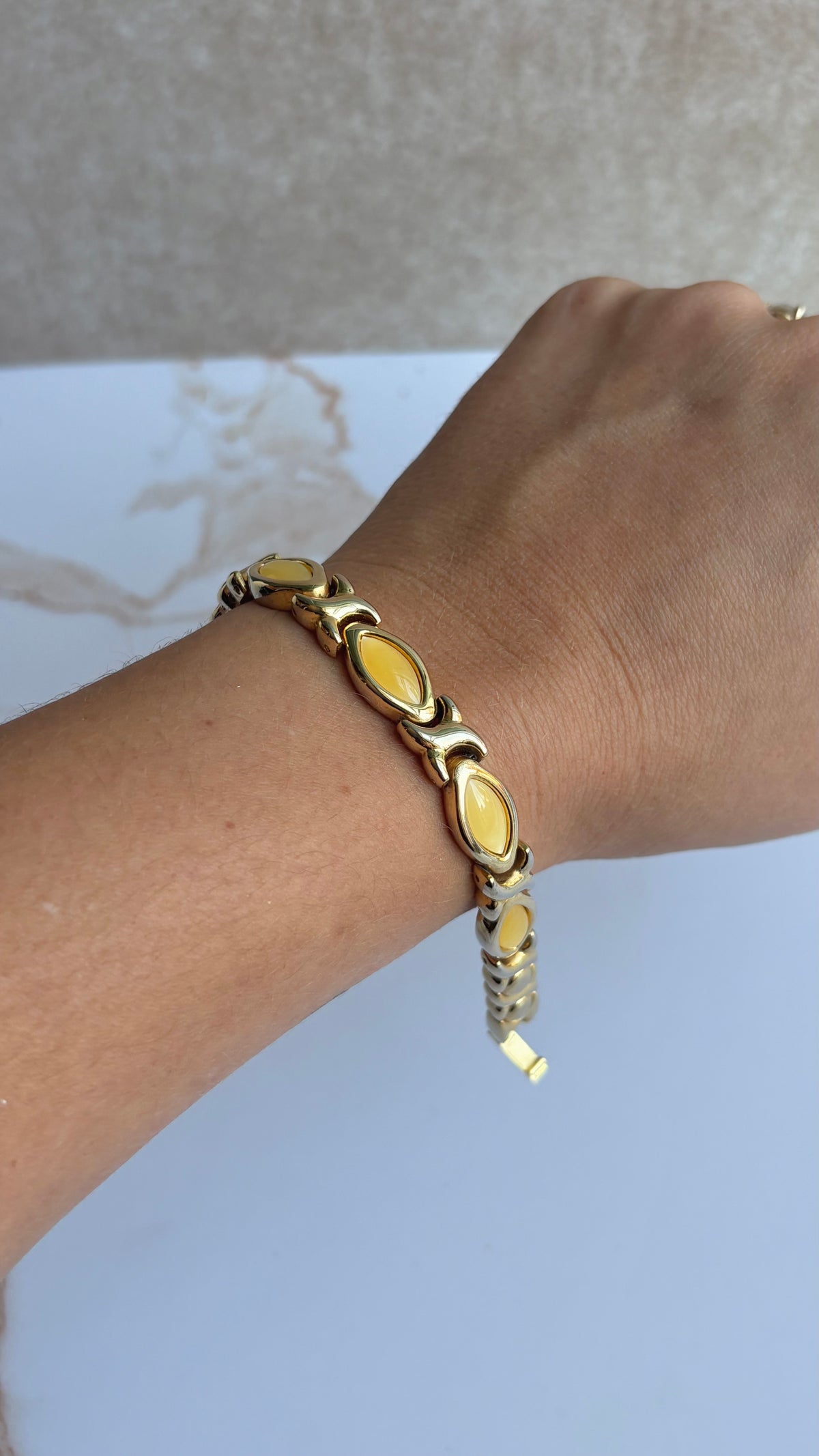 Gold-Tone XO Link Bracelet & Earring Set