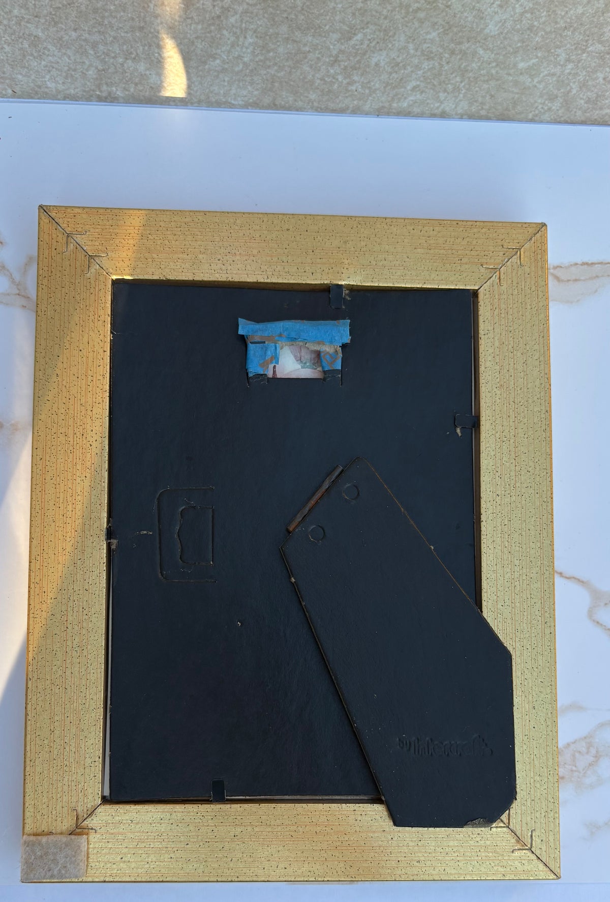 Gold Rimmed Floral Picture Frame