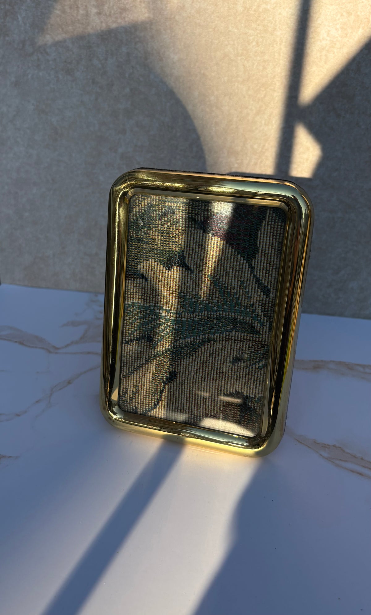 Brass-toned Frame with Rounded Edges - 1980s