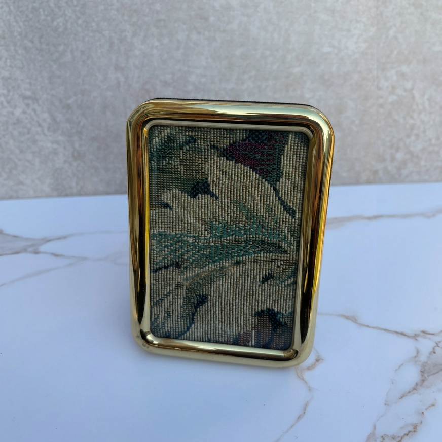 Brass-toned Frame with Rounded Edges - 1980s