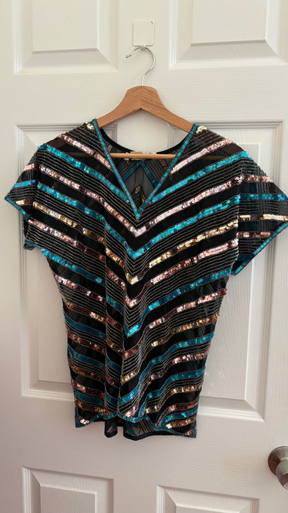Argenti silk sequin blouse