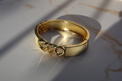 Gold-Toned Chain Cuff Bracelet
