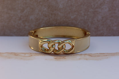 Gold-Toned Chain Cuff Bracelet