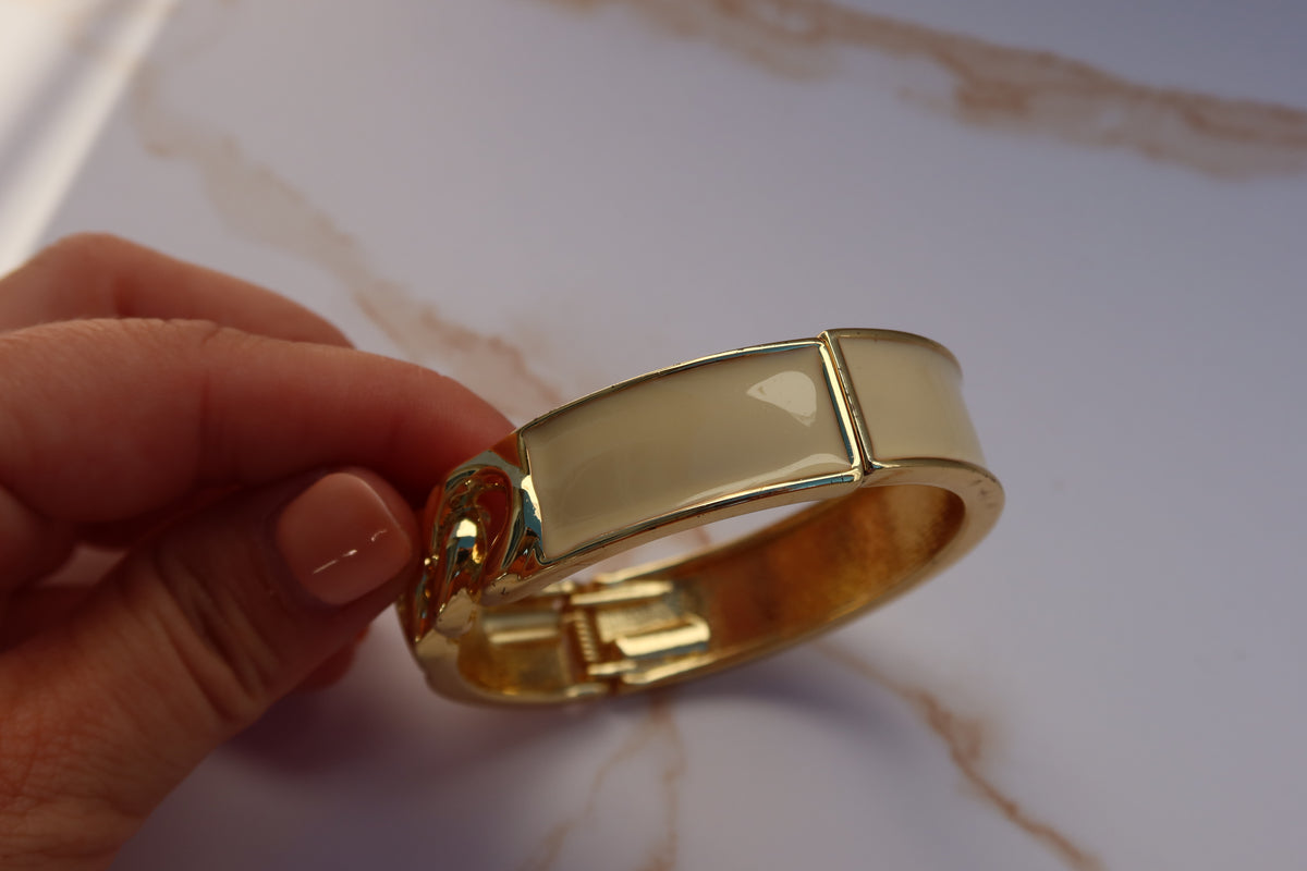 Gold-Toned Chain Cuff Bracelet