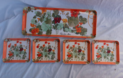Italian Melamine Tray and Plate Set