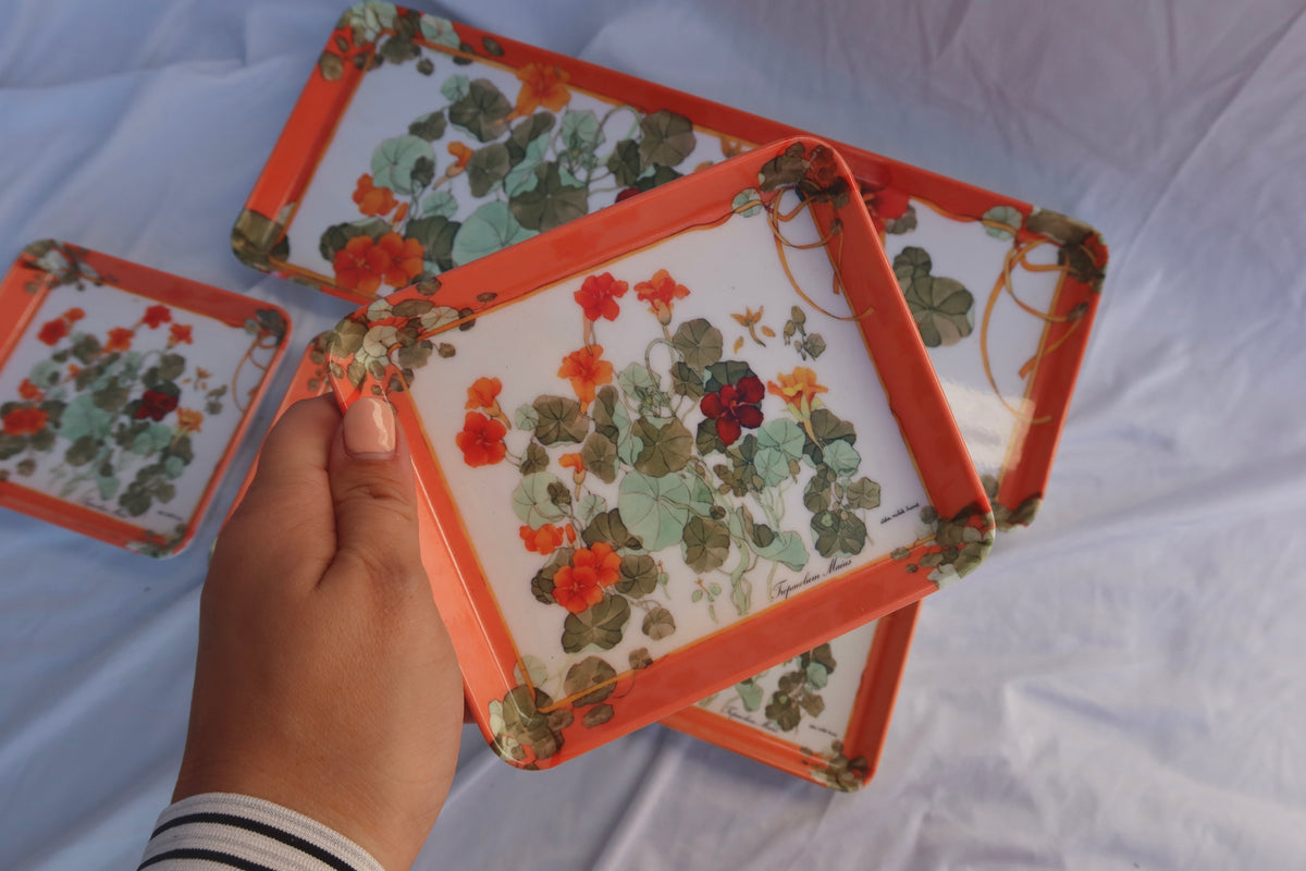 Italian Melamine Tray and Plate Set