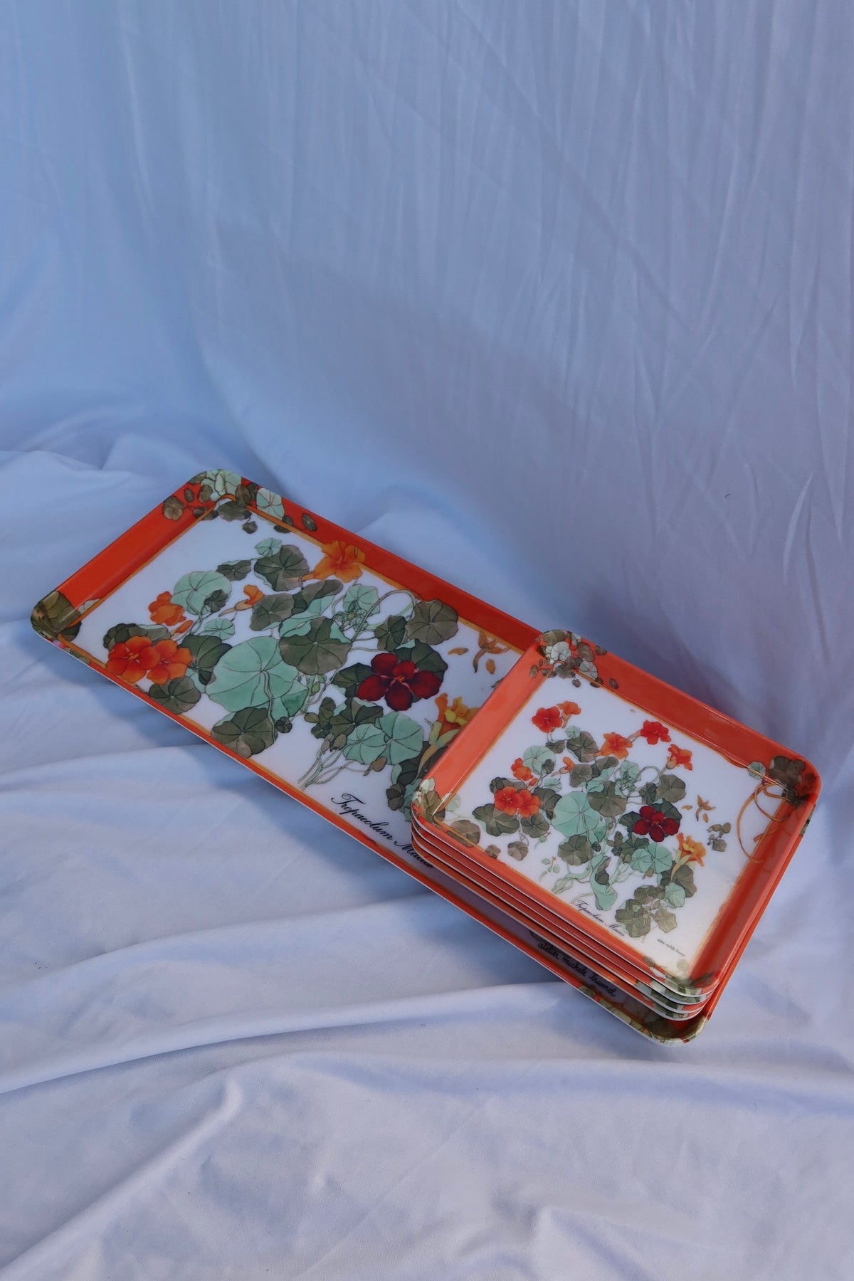 Italian Melamine Tray and Plate Set