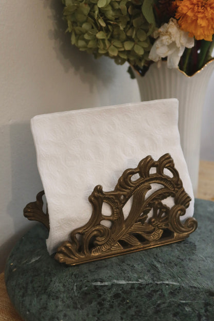 1983 Teleflora Brass Napkin/Letter Holder