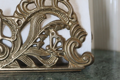 1983 Teleflora Brass Napkin/Letter Holder