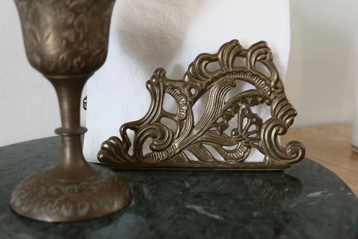 1983 Teleflora Brass Napkin/Letter Holder