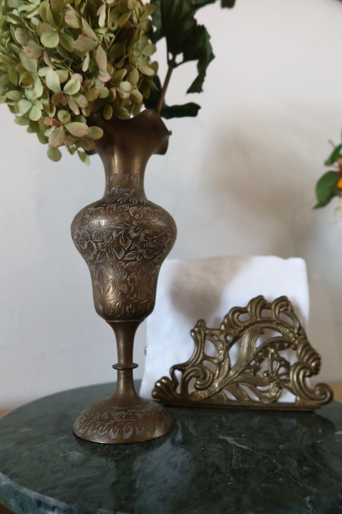 1983 Teleflora Brass Napkin/Letter Holder