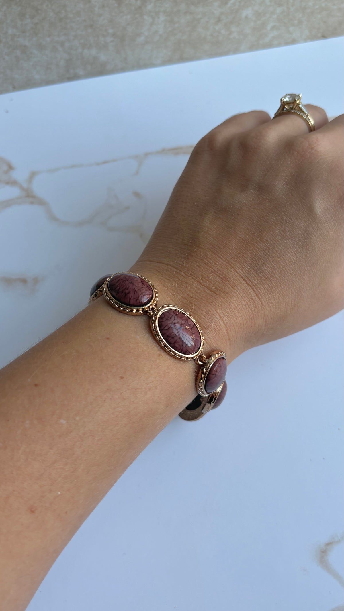 Gold-Tone Oval Bracelet