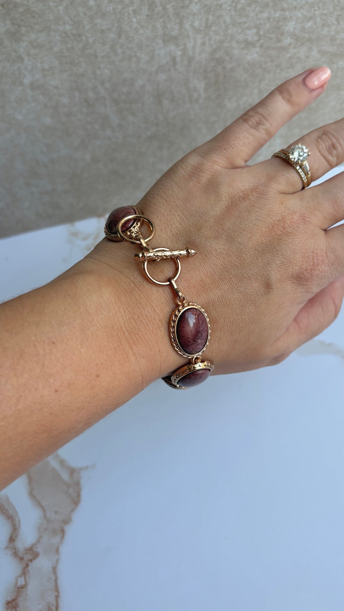 Gold-Tone Oval Bracelet