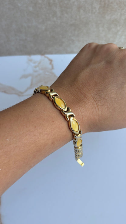 Gold-Tone XO Link Bracelet & Earring Set