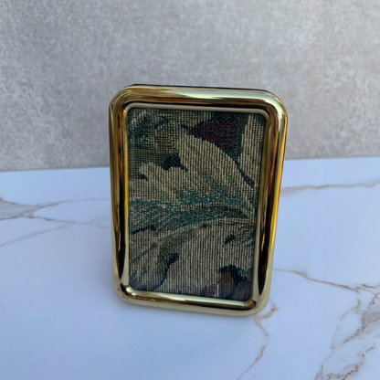 Brass-toned Frame with Rounded Edges - 1980s